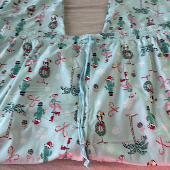 NWOT Holiday Penguin Palmtree, Pink flamingo Pajama Pants from Pajamarama - Picture 4 of 4